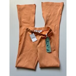 Off-White Techno-Jersey Flared Leggings Orange Size XS